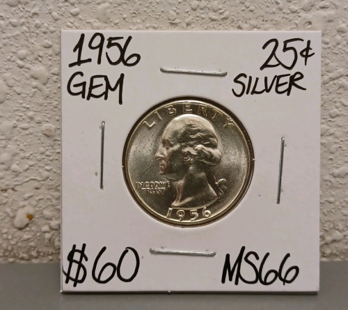 1956 MS66 Gem Silver Quarter