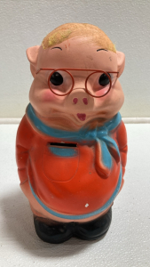 Vintage Plaster Piggy Bank