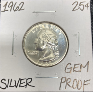 1962 Gem Proof Silver Washington Quarter