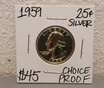 1959 Choice Proof Silver Quarter