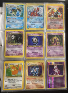 Binder Of (125+) Vintage And First Edition Pokemon Cards With Holo Blastoise And Multiple Mewtwos!