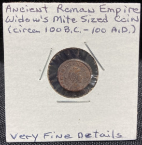 Ancient Roman Empire Widow’s Mite Sized Coin - Circa 100BC - 100AD