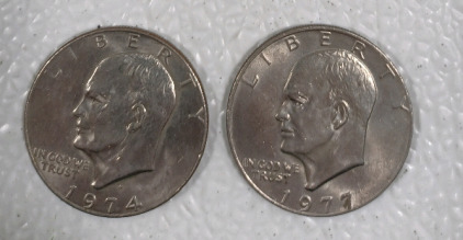 (1) 1974 Half Dollar Coin (1) 1977 Half Dollar Coin