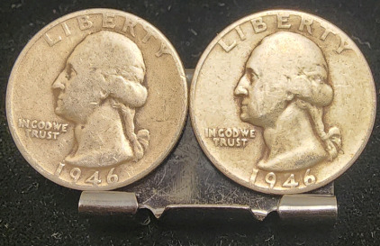 (2) 1946 90% Silver Quarters— Verified Authentic