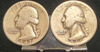 (2) 1941 90% Silver Quarters— Verified Authentic