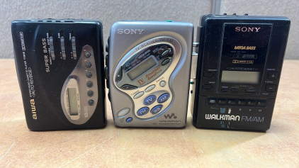 3 Portable Stereo And Cassette Players
