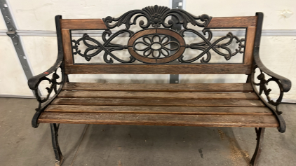 Iron And Wood Bench-51&rdquo;x30&rdquo;