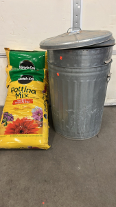 2 30 Gal Aluminum Utility Containers, 2 Bags Potting Mix (2cu ft)