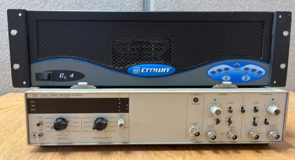 Crown 2 Channel Amplifier, HP 500HMz Universal Counter Not Tested