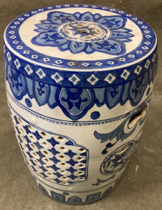 18” Ceramic Drum End Table