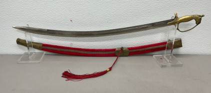 (1) Indian Scimitar Prop By Fantasy Stock W/ Decorative Sheath