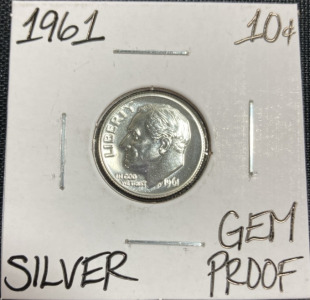 1961 Gem Proof Silver Roosevelt Dime