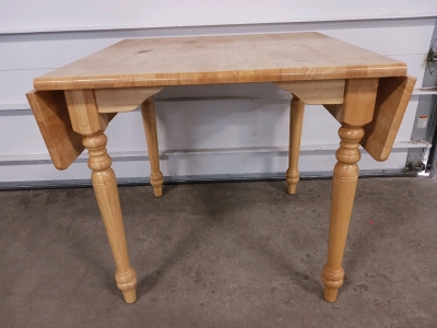 Wooden Table With 2 Drop Down Ends 48/35""×32"×30"