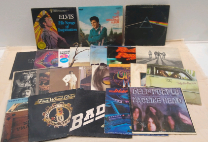 (2) Elvis Presley Records (1) Pink Floyd Record & More!