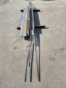 Assorted Metal ,Key Stock 21', (10)Flat Bar 2"X1/2"x10 (2) 6"x3/8" &More