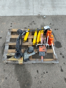 (2) Pneumatic Nail Guns (2) 10 Ton Bottle Jacks & More