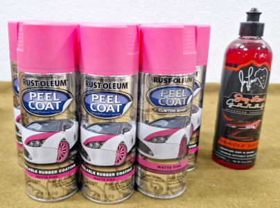 (11) Cans Of Rust-Oleum Peel Coat, Matte Pink