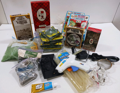 Large Assorted Scenery Building Items (1) Hot Glue Gun (1) Woodland Scenics Slicer & More!