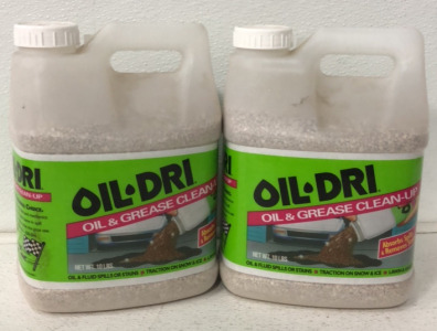 (2) Bottles Of OilDri Grease Cleaner, (1) 4 Pack 13” Inch Wheel Cover, (1) 16in x 24in Everbilt LED Message Board