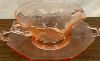 Vintage Depression Era Pink Glassware Including A Fenton Vase - 5