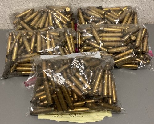 500 Rounds .223 Brass Shells