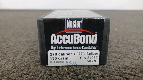 Box of Nosler AccuBond .270 Caliber Bullets