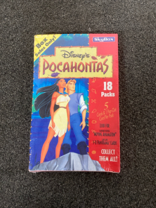 Vintage Skybox Disney’s Pocahontas Trading Cards Booster Box- Factory Sealed, 18 Packs