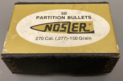 Nosler 50 Partition 270 Cal 150 Grain bullets