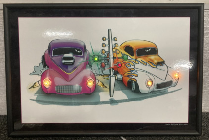 Ruckus Rods Casey Wilkinson Light Up Print 18x13”