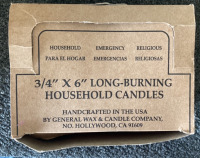 36 Long Burning Household Candles In Pink, Blue,Yellow, Red, Orange & Brown - 2