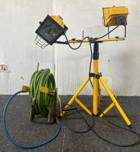 (1) Air Hose W/ Hose Real (1) Work Light