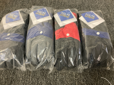 (4) 3M Polar Extreme Snow Gloves- Assorted Colors