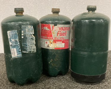 (3) 16 Oz Propane Fuel Canisters (Unknown Levels)