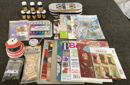 Arts And Crafts, Bead and Watercolor Books,Ink, Various Other Items