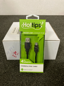 (8) Hot Tips Micro USB Charge & Sync Cable, 4ft, All New In Box