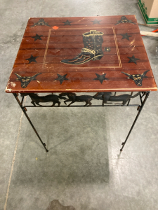 Cowboy / Western Theme End Table