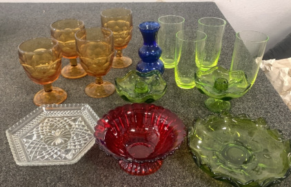 Various Vintage Glassware