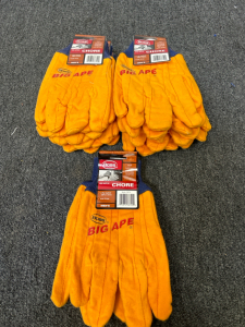 (9) Pairs Of Boss Big Ape Work Gloves