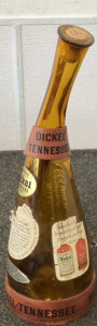 George Dickel Tennessee Whiskey Bottle, (4) Glass Cups (2)Duck Wall Hooks, Cookie Jar, Painting /Picture