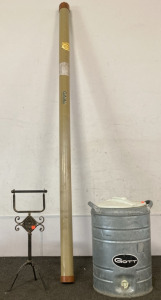 Fishing pole case, Gott water jug, a TP Holder