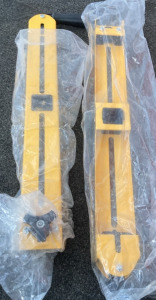 Yellow mounting Bracket, Car Jack, Greenlee Satellite Kit, Green Extension Cord