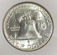 1956 MS66FBL Full Bell Line Franklin Half Dollar - 2