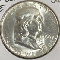 1956 MS66FBL Full Bell Line Franklin Half Dollar - 3