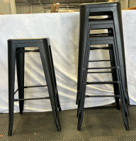 (4) Black Metal Bar Stool