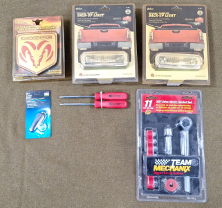 (2) Bully, Universal Clamp On Backup Lights, (1) 11-Piece 3/8" Drive Metric Socket Set & More