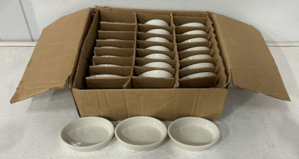 (24) 8oz White Porcelain Oval Baking/Dip Dishes