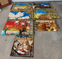 (7) Assorted Rug Tapestry (Smell Musty)