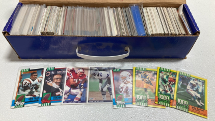 Box of Assorted Football Cards