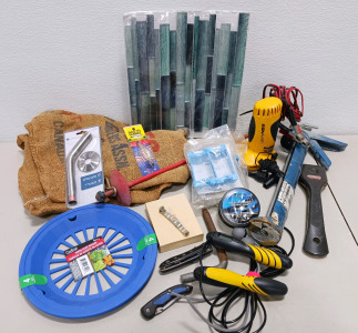 (1) 12"×12" Glass Tiles (2) Pocket Knives (1) Bonaire Hyper Flow Inflater/Deflater & More!