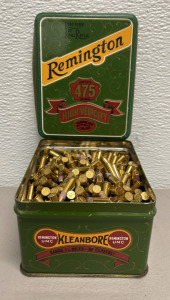 (475) Rounds Of .22 LR Ammunition Cartridges In Remington Kleanbore Metal Ammunition Can